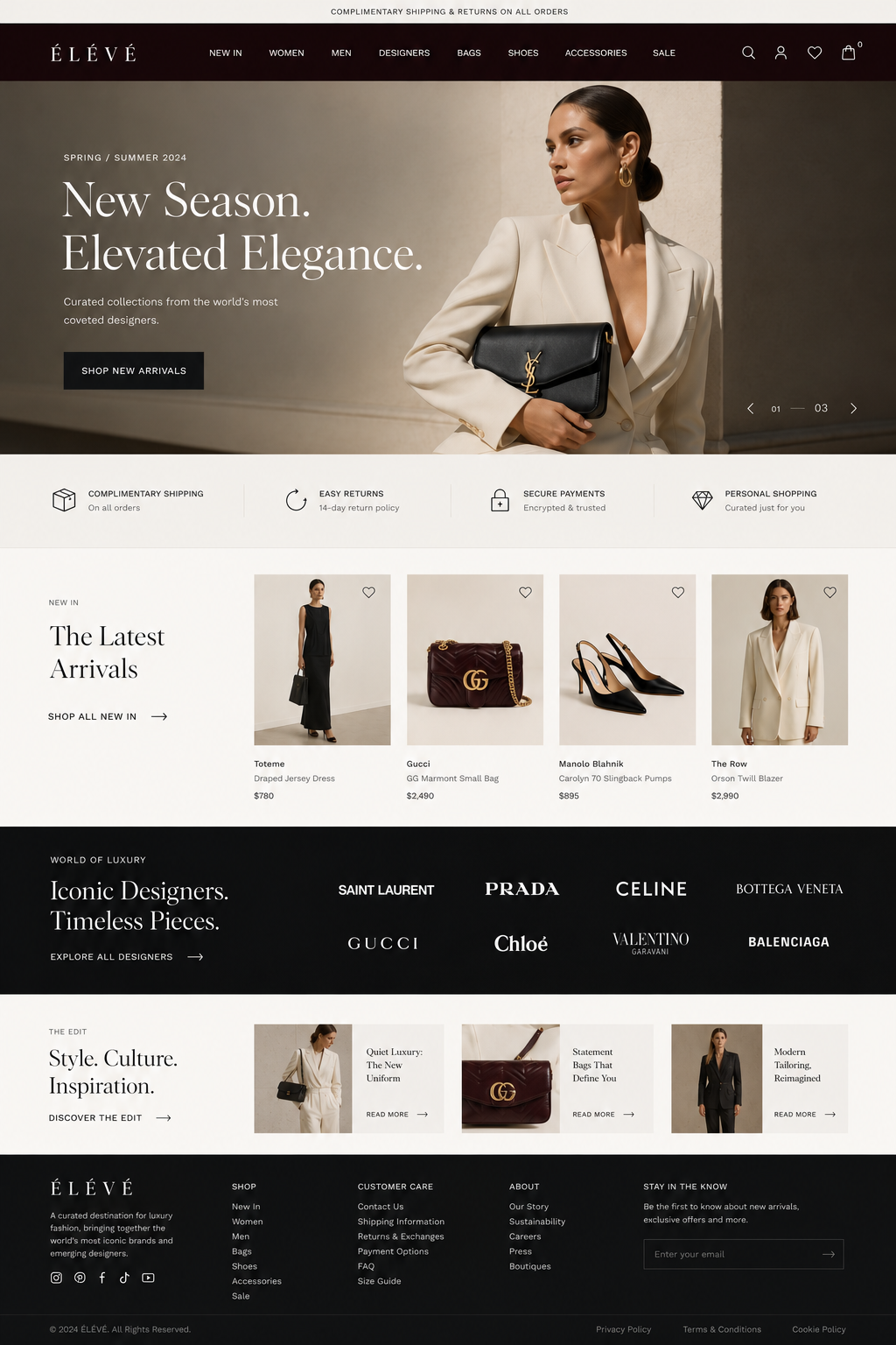 Luxury Fashion & Designer Boutique Website - Image 3