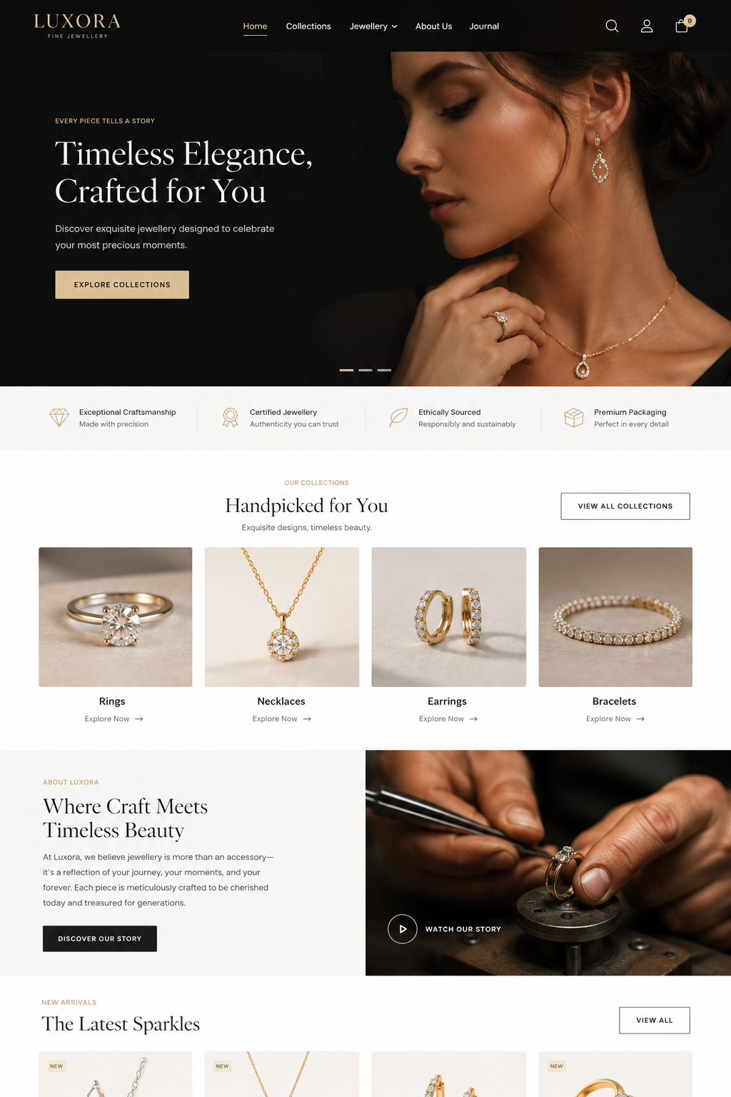 Premium Luxury Jewellery E-Commerce Website - Image 3
